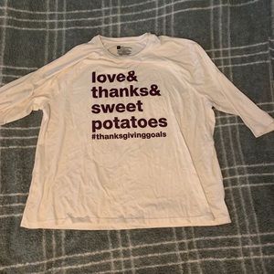 Target Thanksgiving plus sized 3/4 Sleeve Shirt